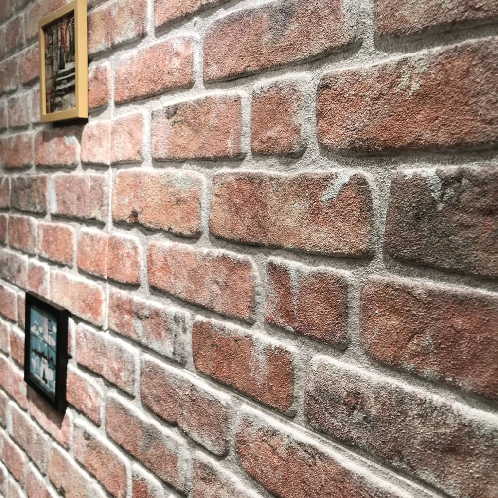 vidaXL 3D Wall Panels with Red Brick Design 10 pcs EPS