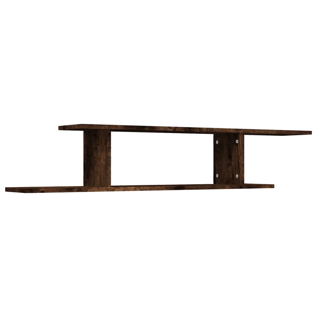 vidaXL Wall-Mounted TV Shelf Smoked Oak 49.2"x7.1"x9.1" Engineered Wood