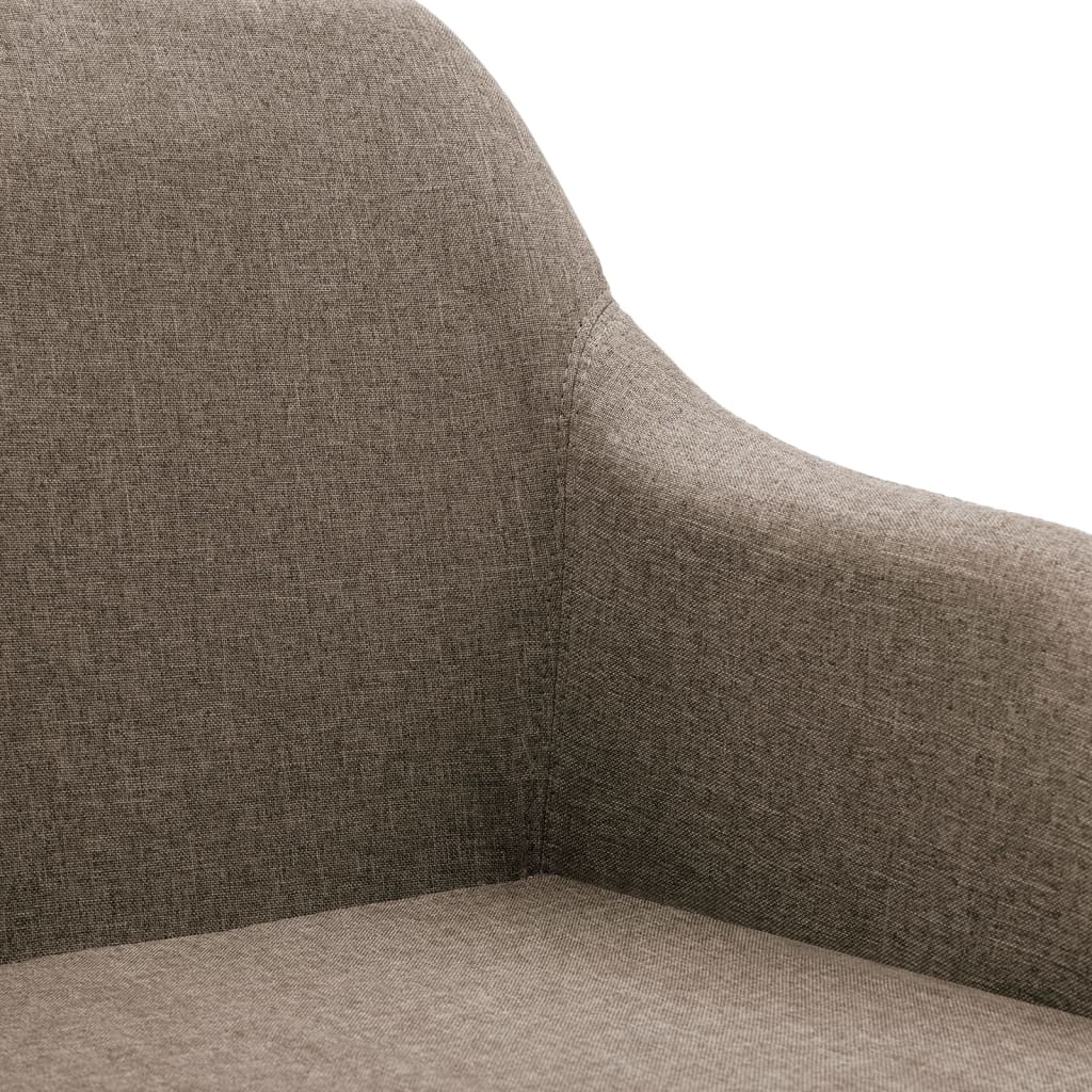 vidaXL Swivel Dining Chair Taupe Fabric