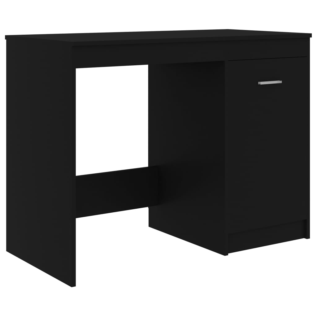 vidaXL Desk Black 39.4"x19.7"x29.9" Chipboard