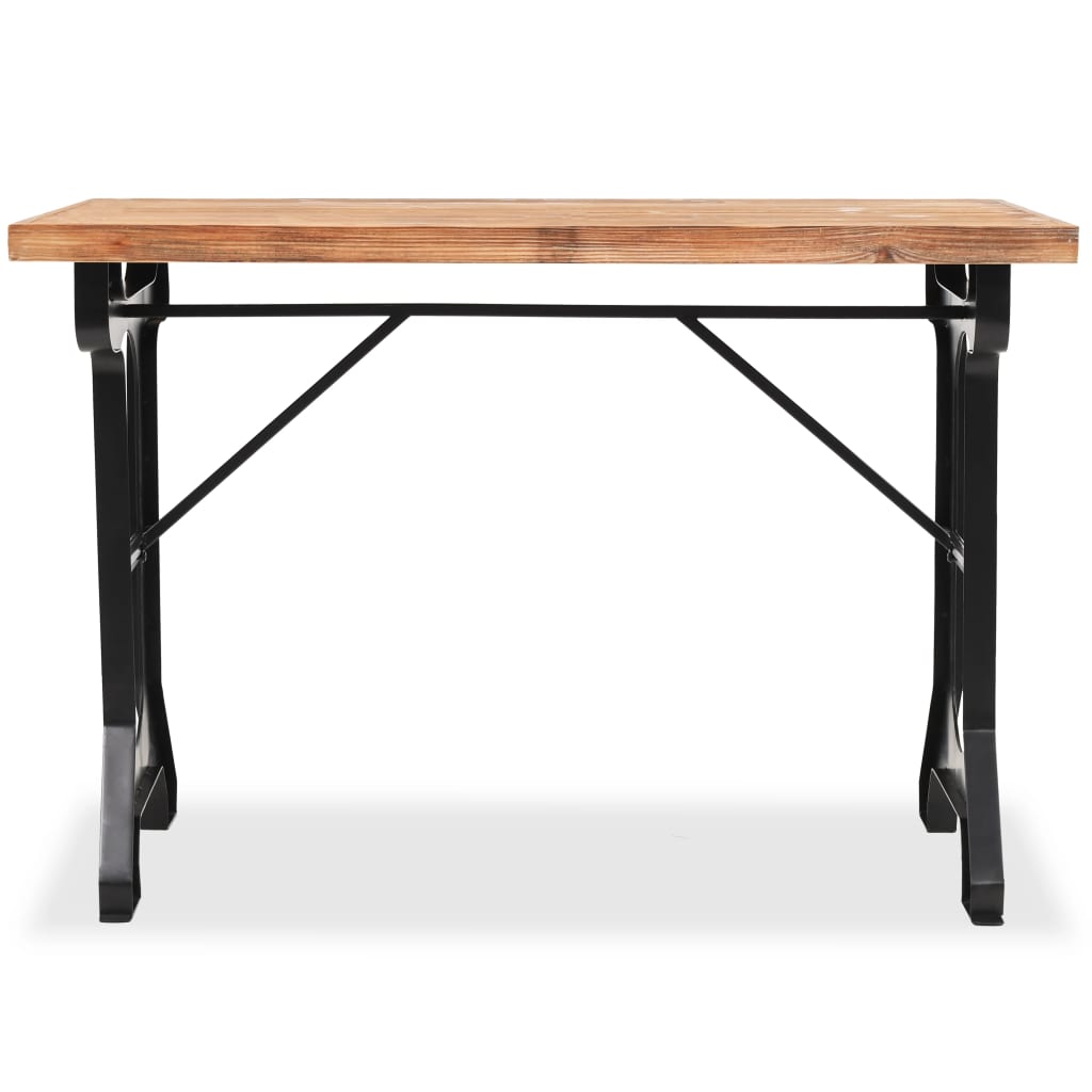 vidaXL Dining Table Solid Fir Wood Top 48"x25.6"x32.3"