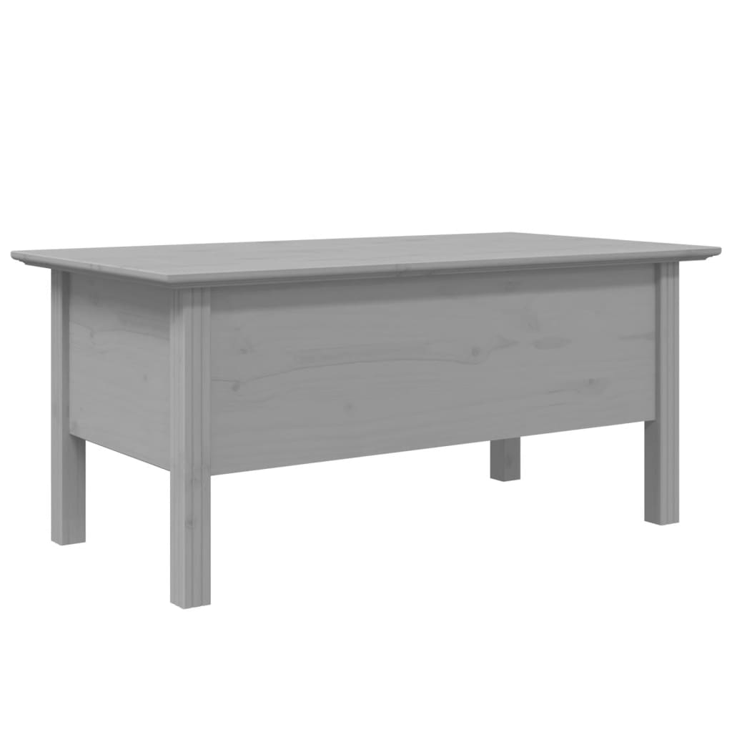 vidaXL Coffee Table BODO Gray 39.4"x21.7"x17.7" Solid Wood Pine