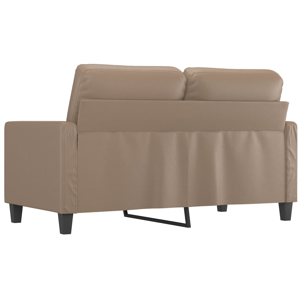 vidaXL 2-Seater Sofa Cappuccino 47.2" Faux Leather