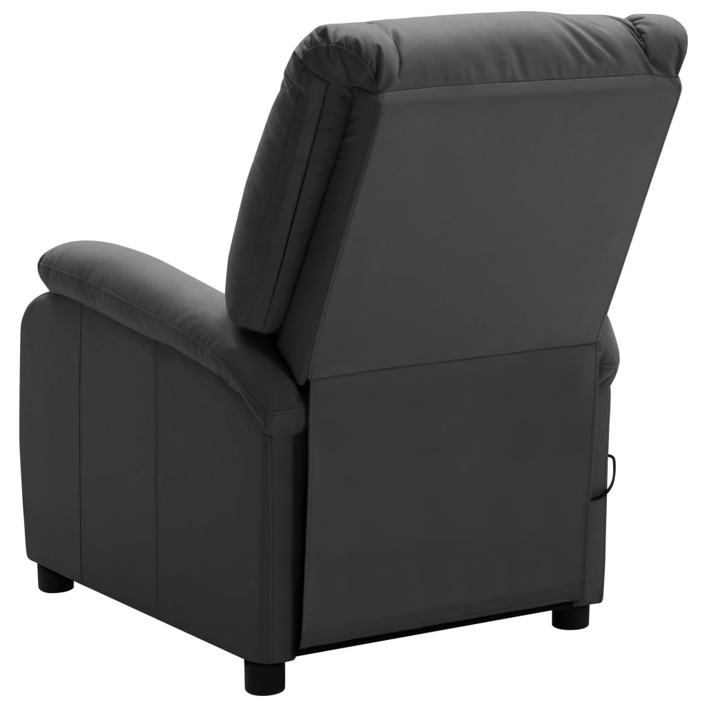 vidaXL Electric Massage Recliner Anthracite Faux Leather