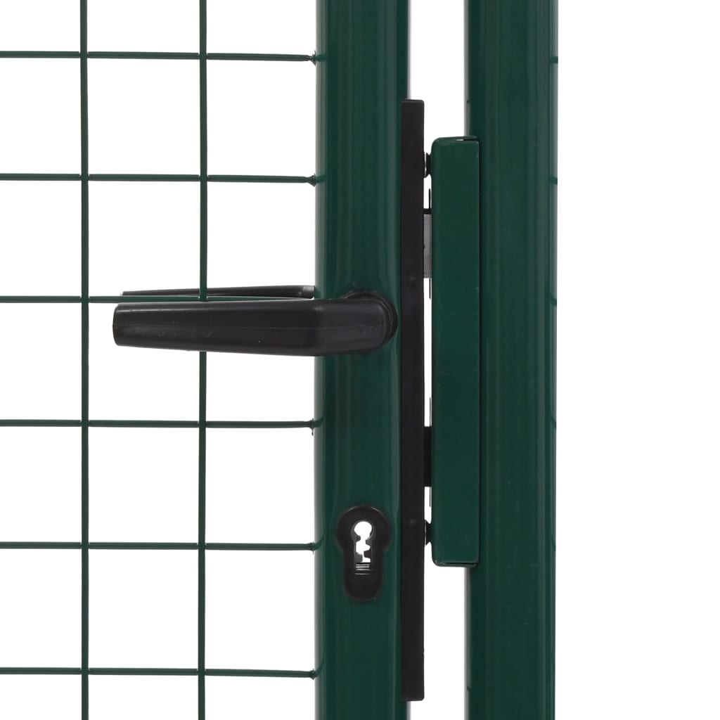 vidaXL Fence Gate Steel 39.4"x59.1" Green