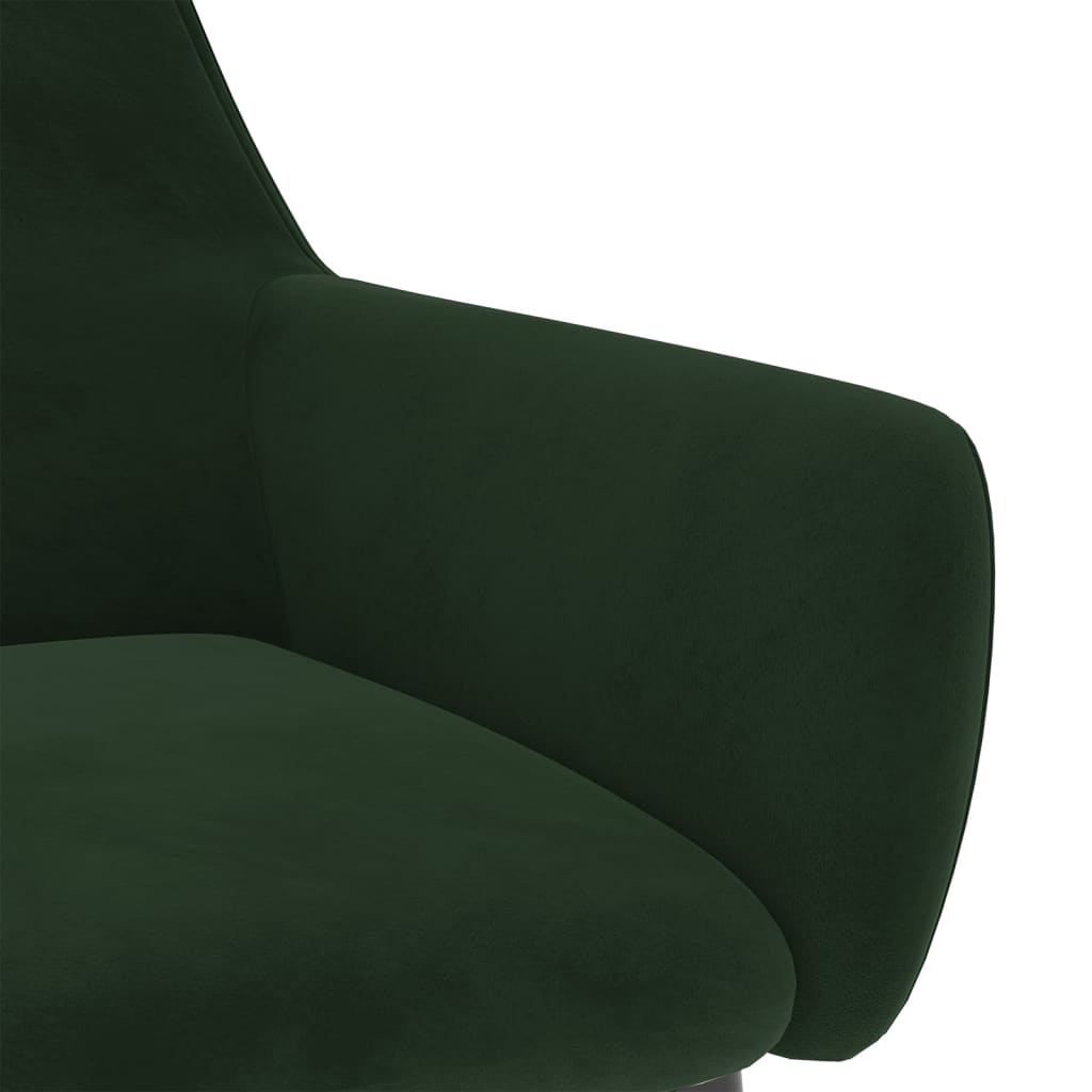 vidaXL Dining Chairs 2 pcs Dark Green Velvet