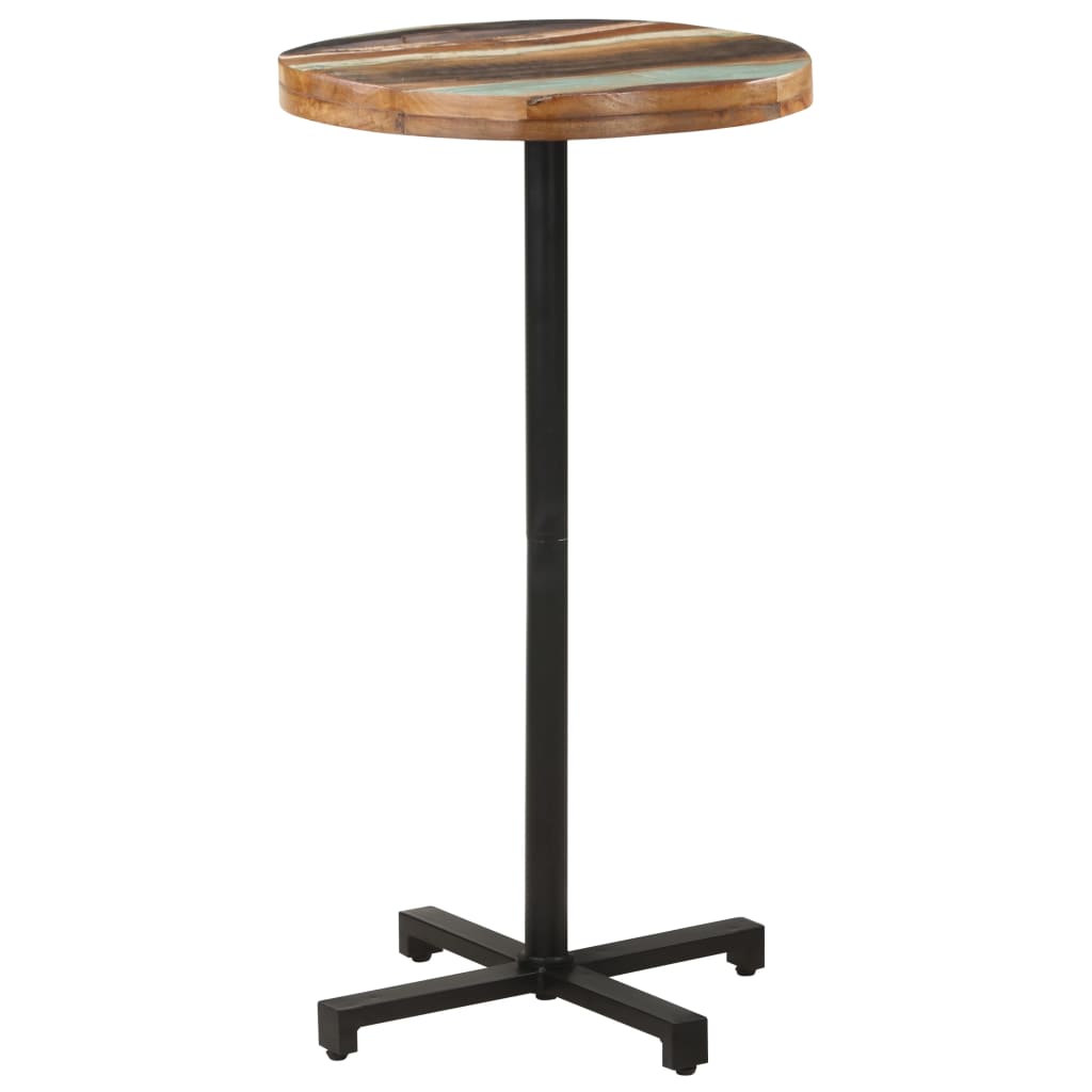 vidaXL Bistro Table Round Ø23.6"x43.3" Solid Reclaimed Wood