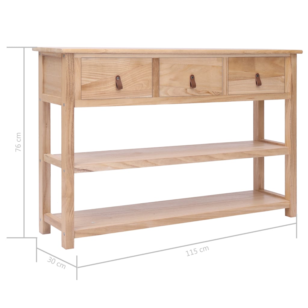 vidaXL Sideboard Natural 45.3"x11.8"x29.9" Wood