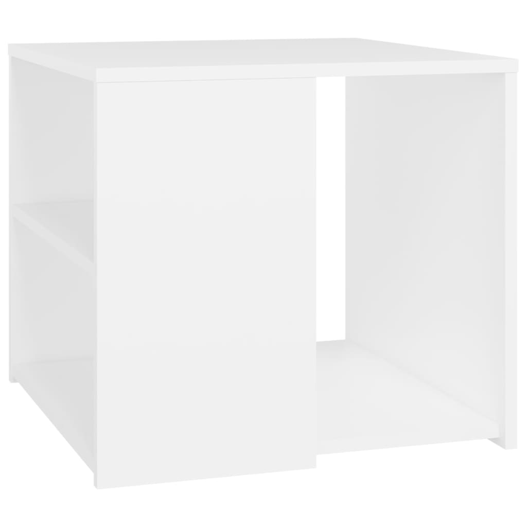 vidaXL Side Table White 19.7"x19.7"x17.7" Engineered Wood