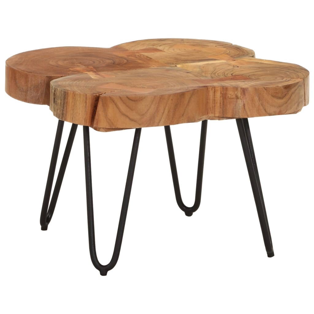 vidaXL Coffee Table 14.2" 4 Trunks Solid Wood Acacia
