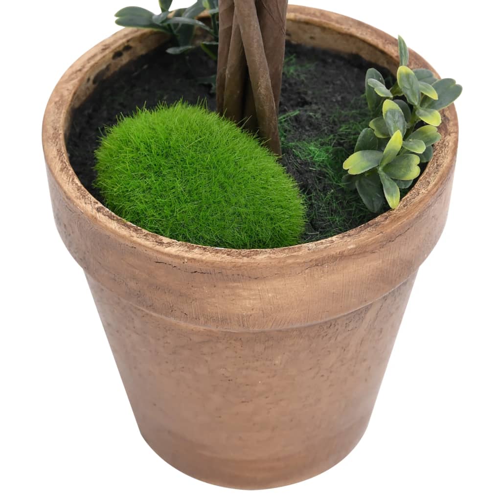 vidaXL Artificial Boxwood Plants 2 pcs with Pots Ball Shaped Green 16.1"