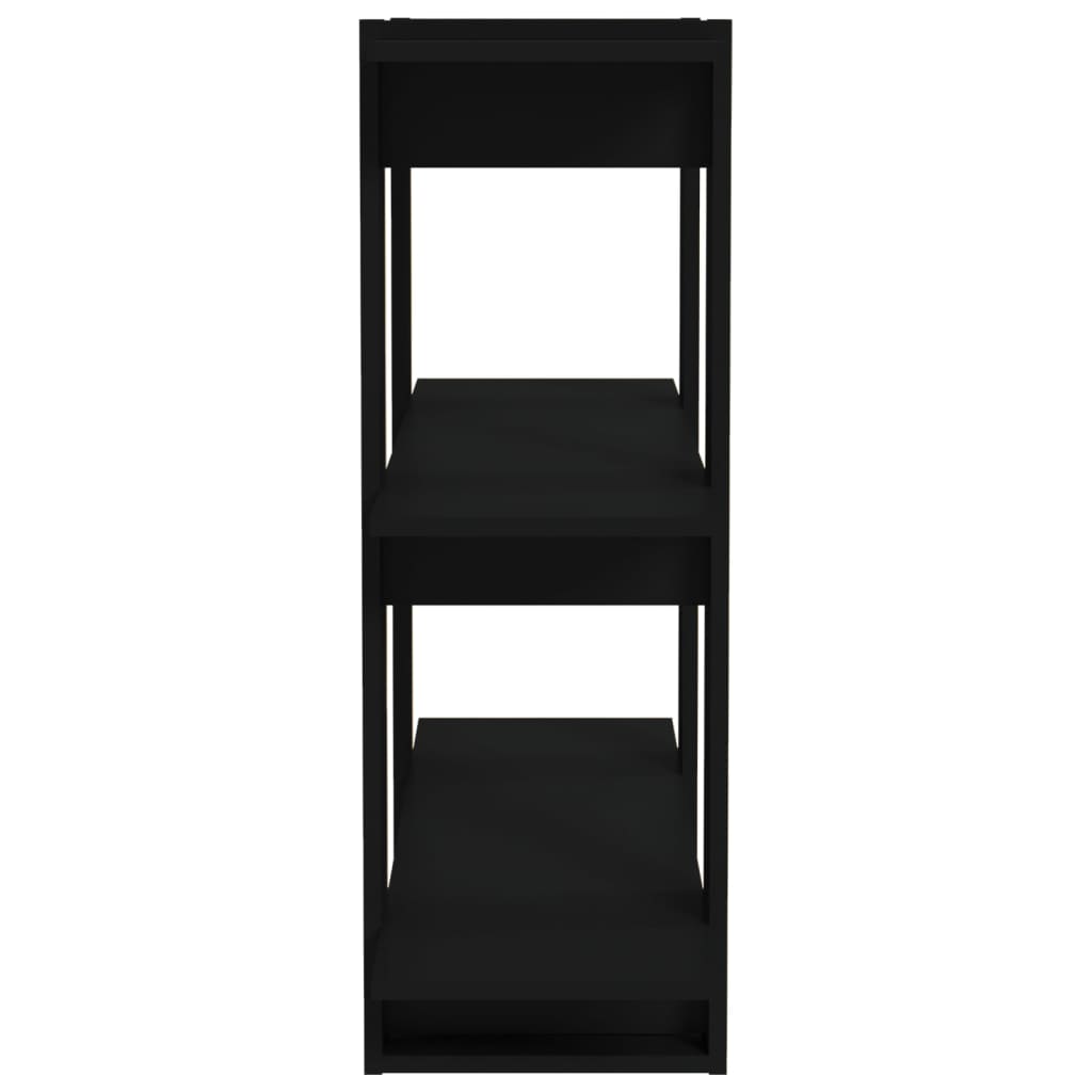 vidaXL Book Cabinet/Room Divider Black 31.5"x11.8"x34.3"