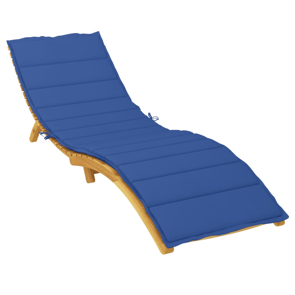 vidaXL Sun Lounger Cushion Royal Blue 78.7"x19.7"x1.2" Fabric