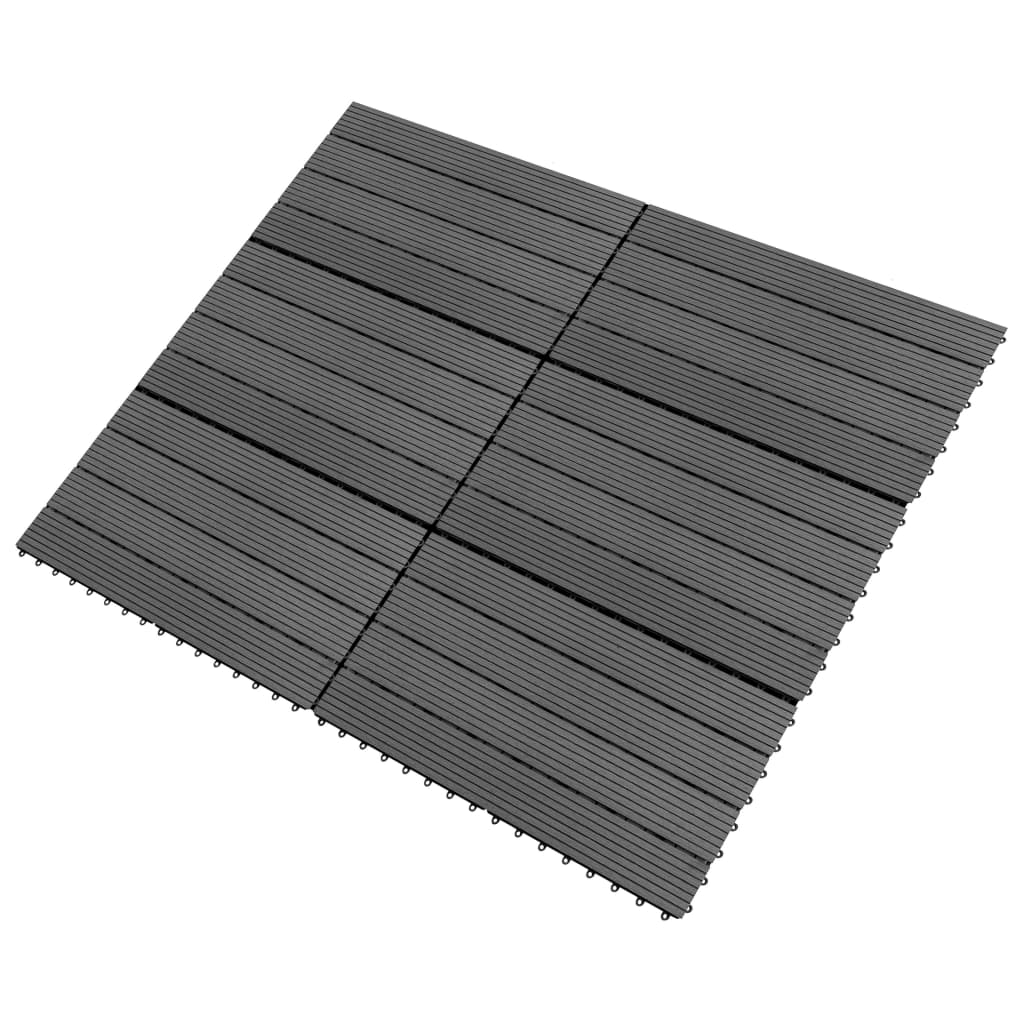 vidaXL WPC Tiles 23.6"x11.8" 6 pcs 10.8ft² Gray