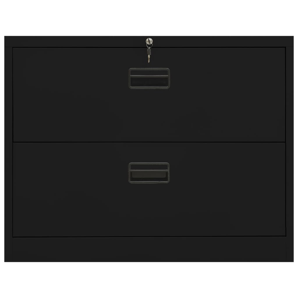 vidaXL Filing Cabinet Black 35.4"x18.1"x28.5" Steel