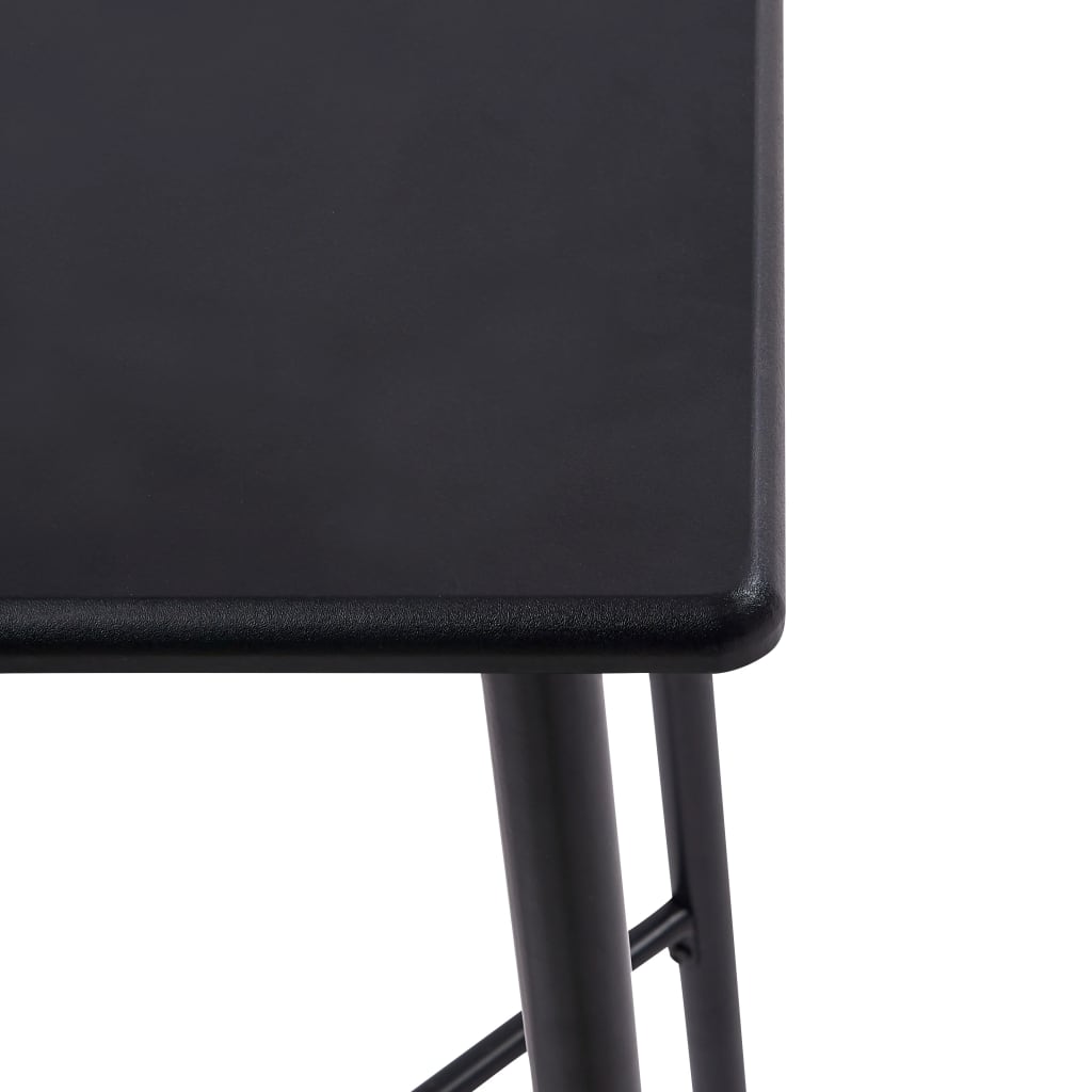 vidaXL Bar Table Black 23.6"x23.6"x43.7" MDF