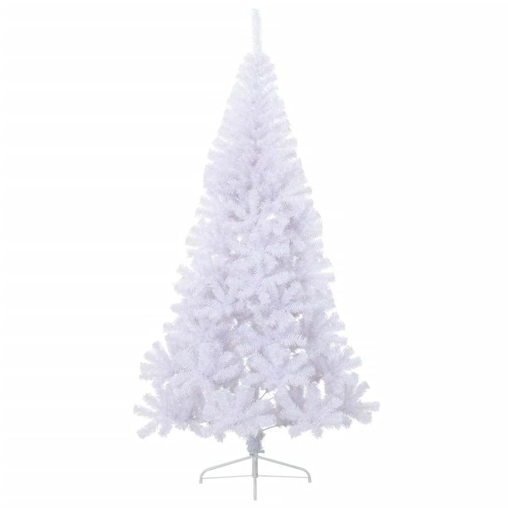 vidaXL Artificial Half Christmas Tree with Stand White 82.6" PVC