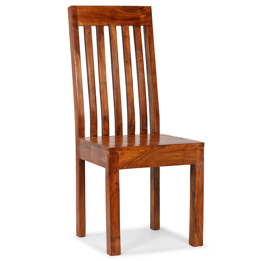 vidaXL Dining Chairs 2 pcs Solid Wood with Sheesham Finish Modern
