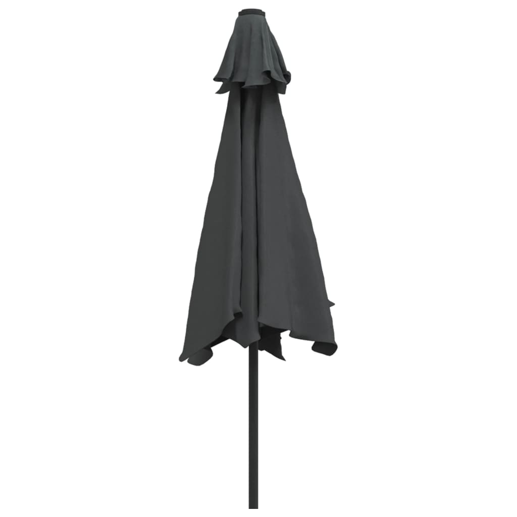 vidaXL Outdoor Parasol with Metal Pole 118" Anthracite