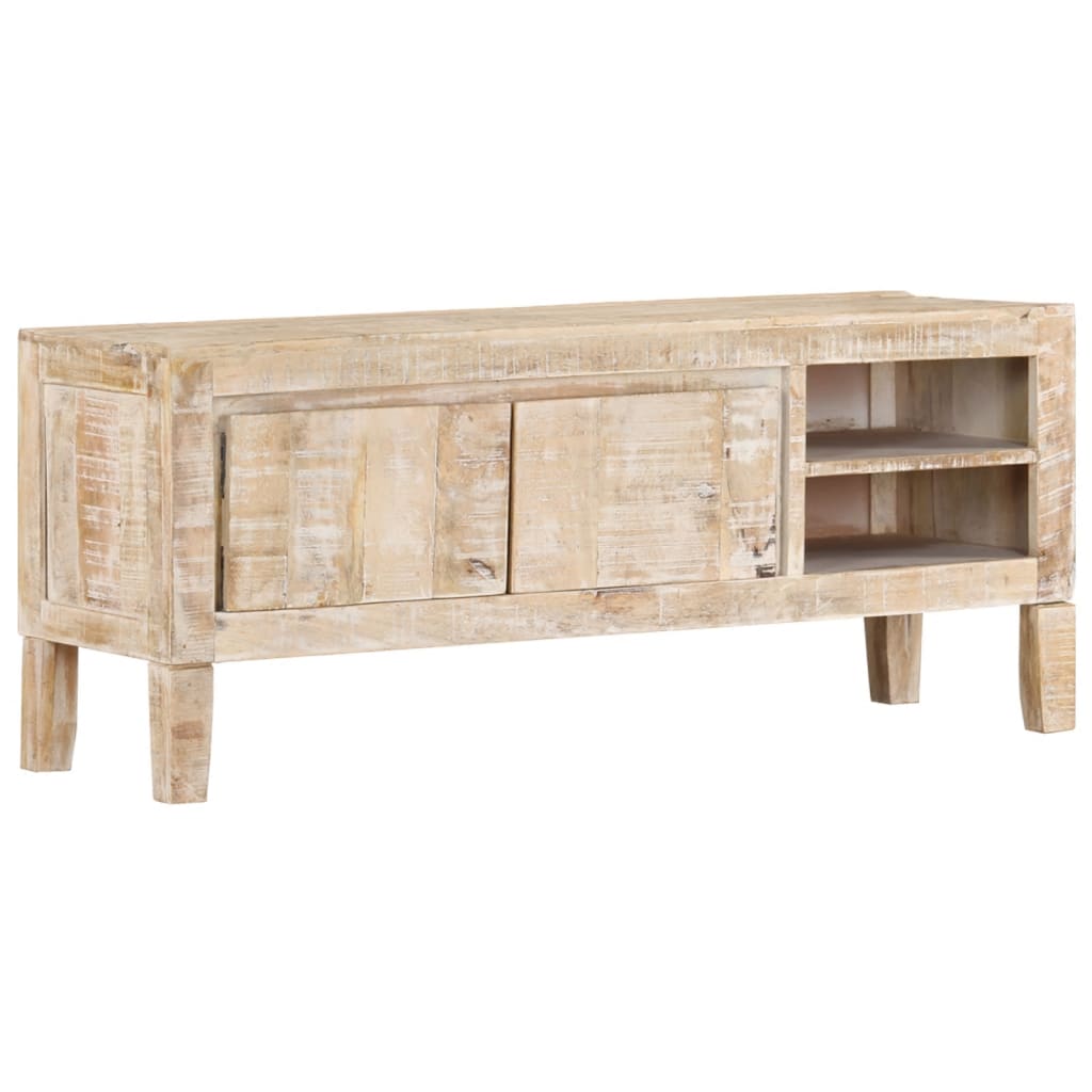 vidaXL TV Cabinet 43.3"x13.8"x18.1" Solid Mango Wood