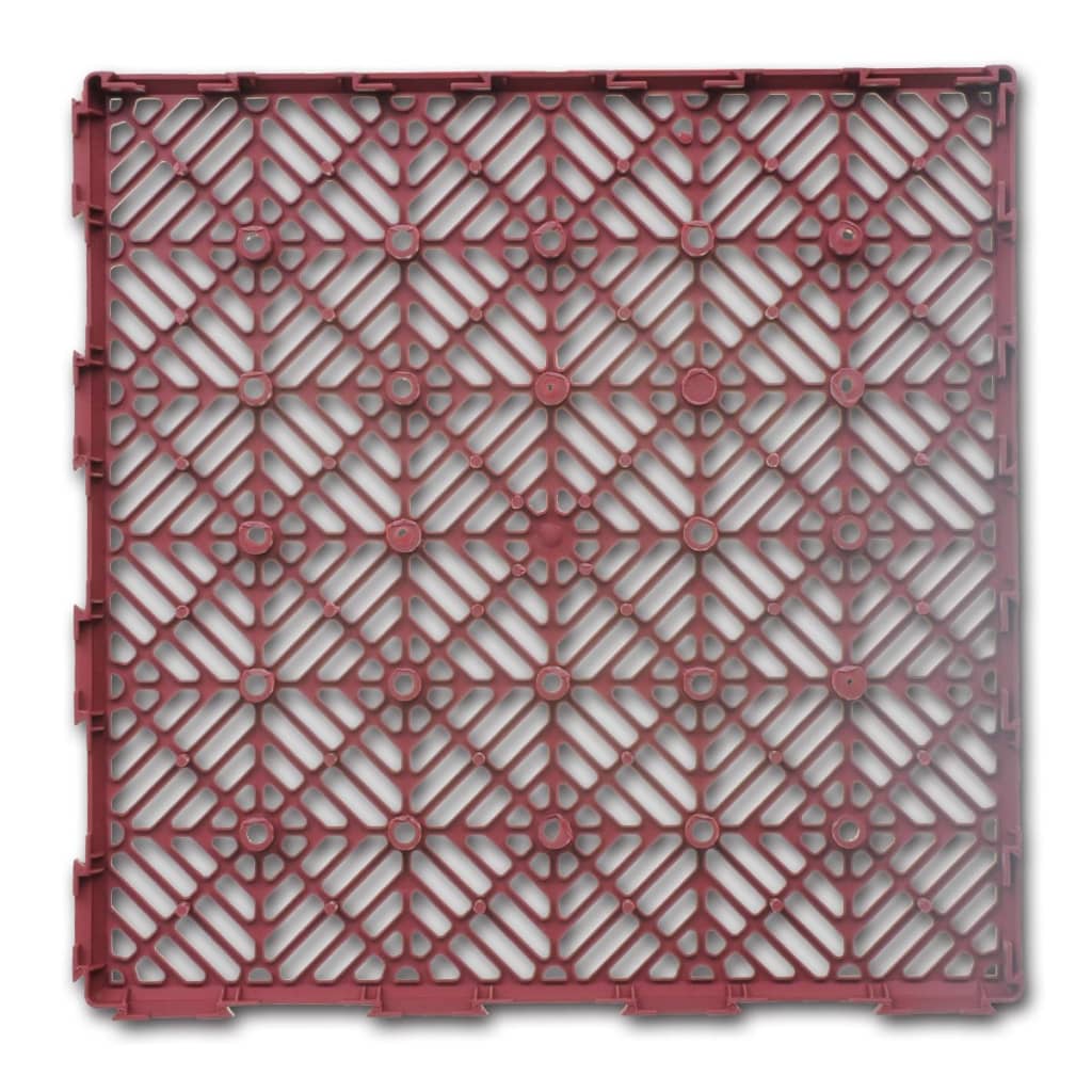 Garden Tiles Plastic Floor Tiles 11.4"x11.4" 24 pcs