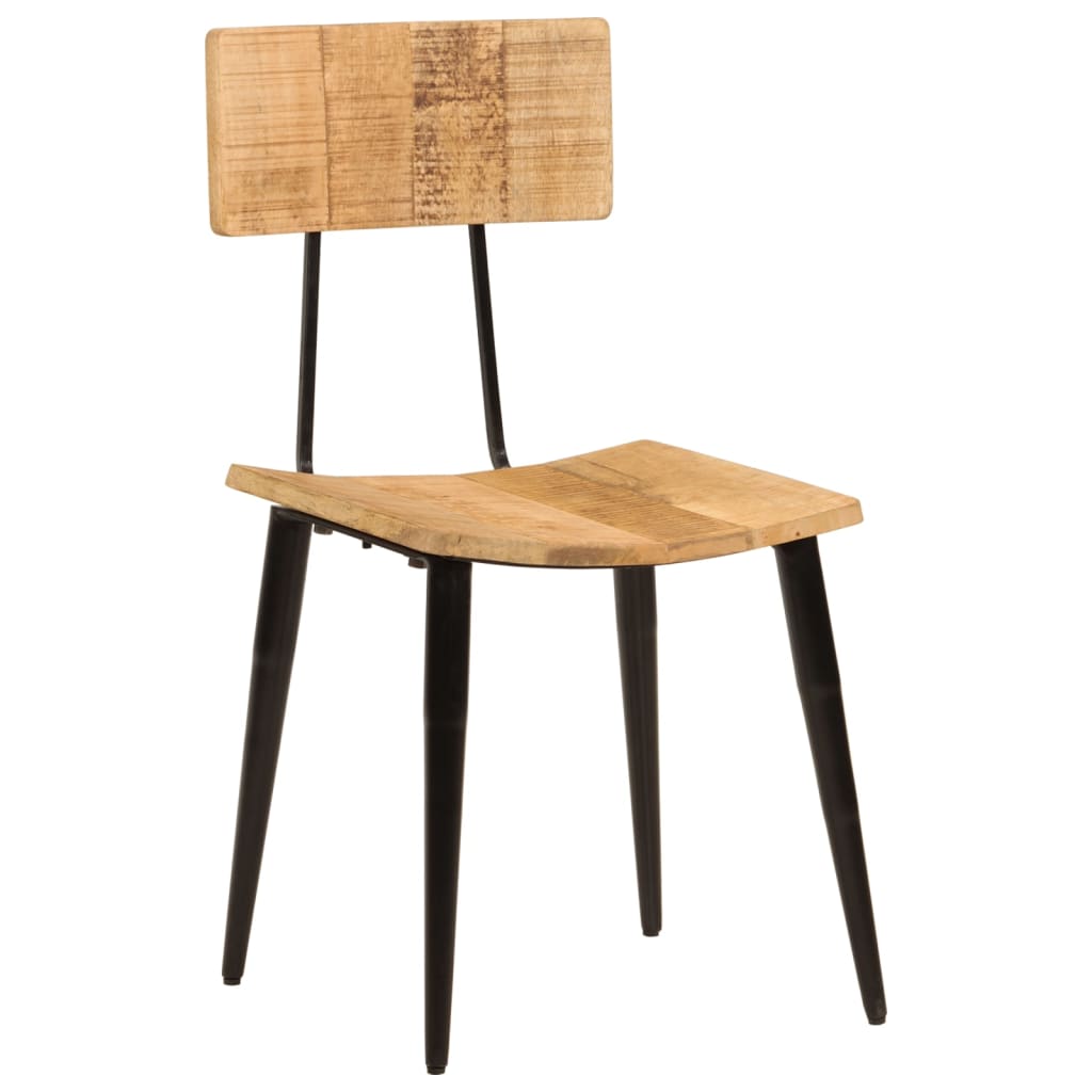 vidaXL Dining Chairs 2 pcs 17.3"x15.7"x31.5" Solid Wood Mango