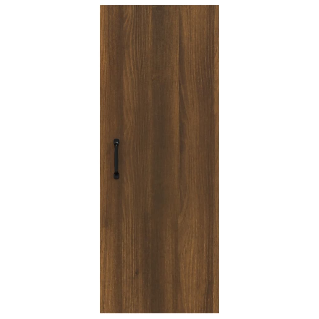 vidaXL Hanging Wall Cabinet Brown Oak 13.6"x13.4"x35.4" Engineered Wood