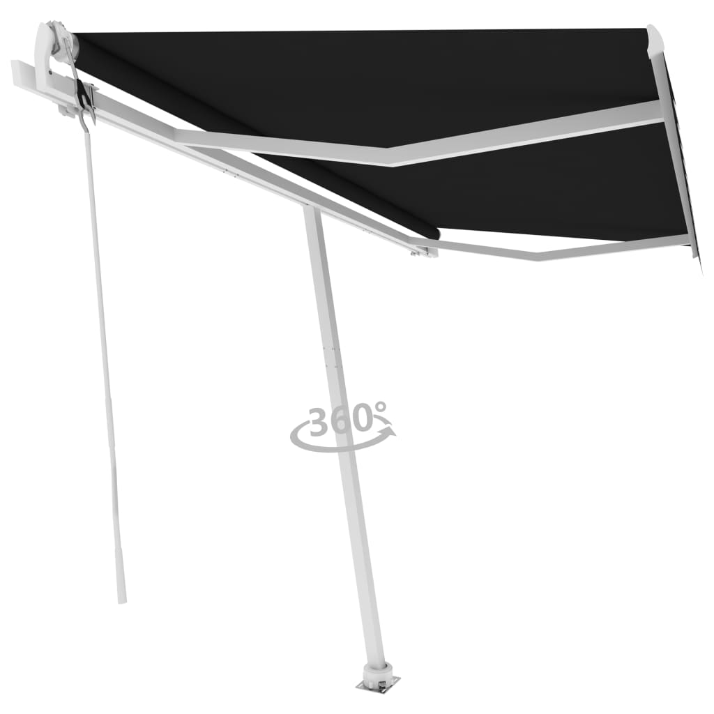 vidaXL Freestanding Automatic Awning 157.5"x118.1" Anthracite