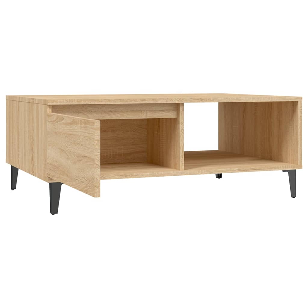 vidaXL Coffee Table Sonoma Oak 35.4"x23.6"x13.8" Engineered Wood