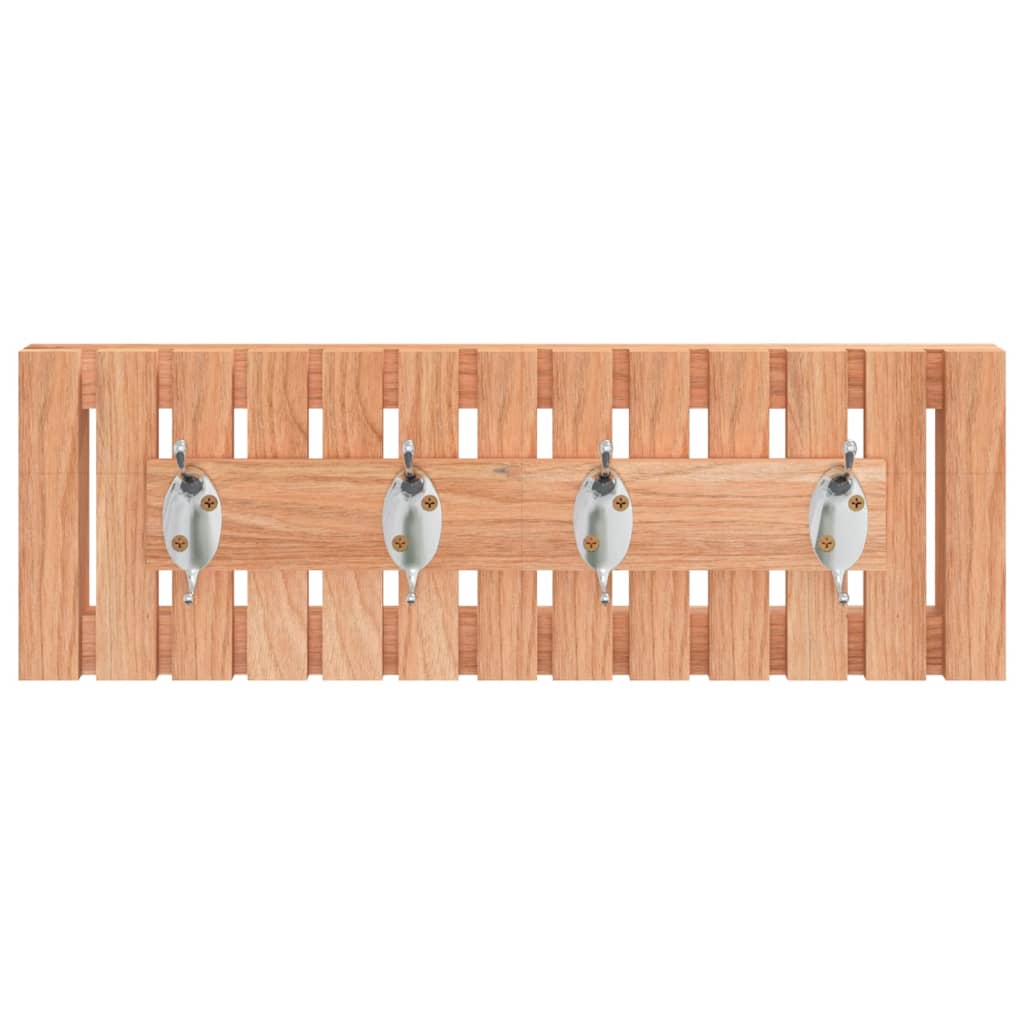 vidaXL Wall Hanger 16.5"x3.3"x5.5" Solid Wood Walnut