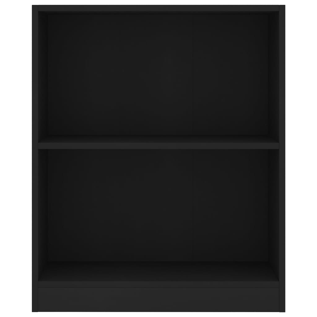 vidaXL Bookshelf Black 23.6"x9.4"x29.3" Engineered Wood