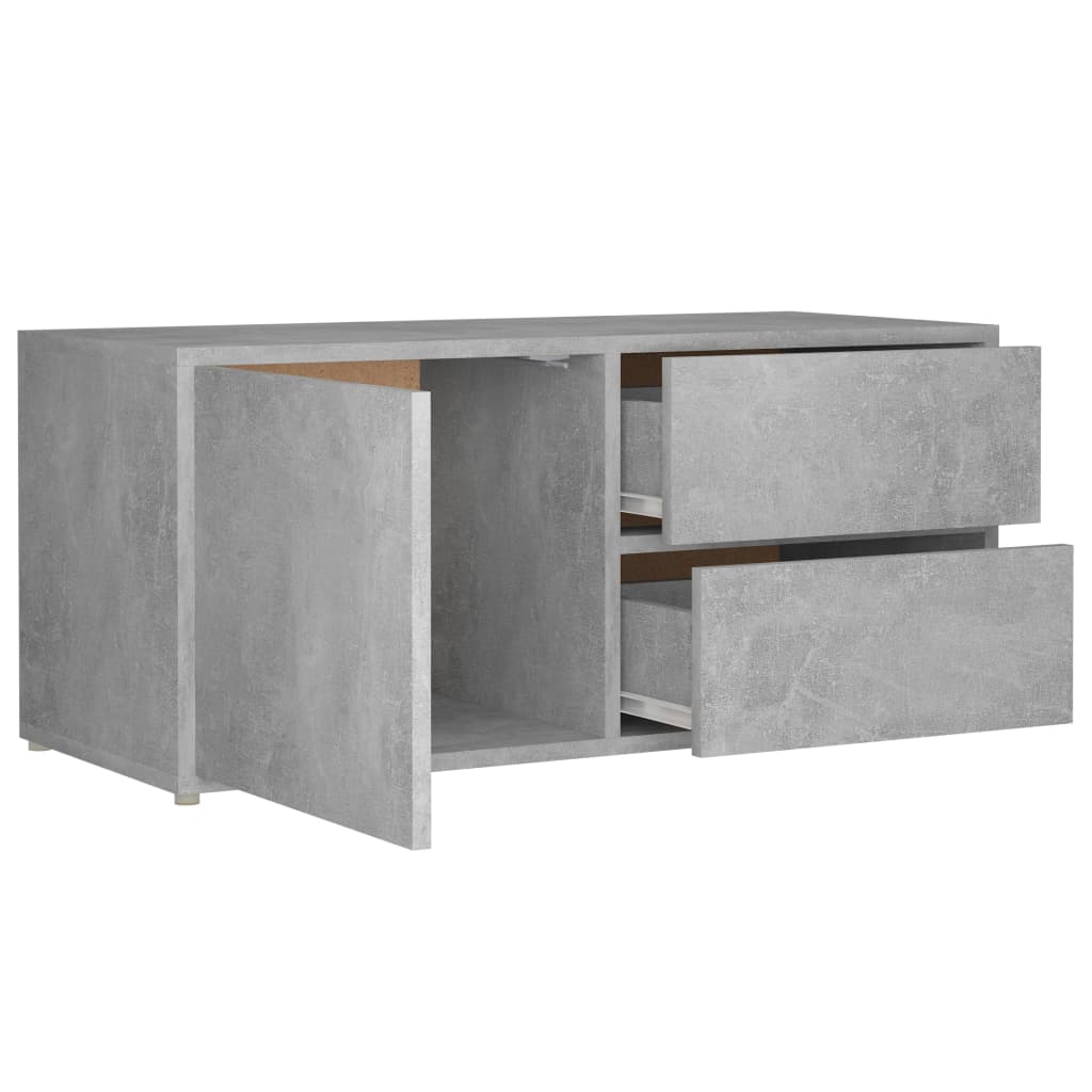 vidaXL TV Cabinet Concrete Gray 31.5"x13.4"x14.2" Engineered Wood
