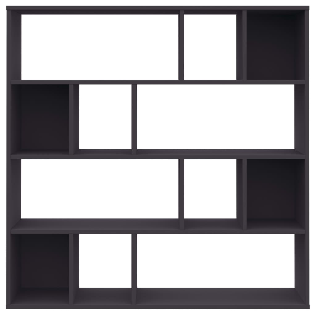 vidaXL Room Divider/Book Cabinet Gray 43.3"x9.4"x43.3" Chipboard