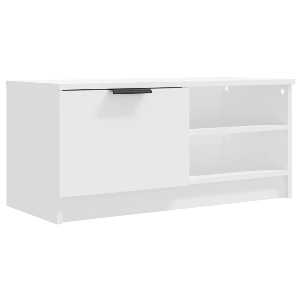 vidaXL TV Cabinet White 31.5"x13.8"x14.4" Engineered Wood