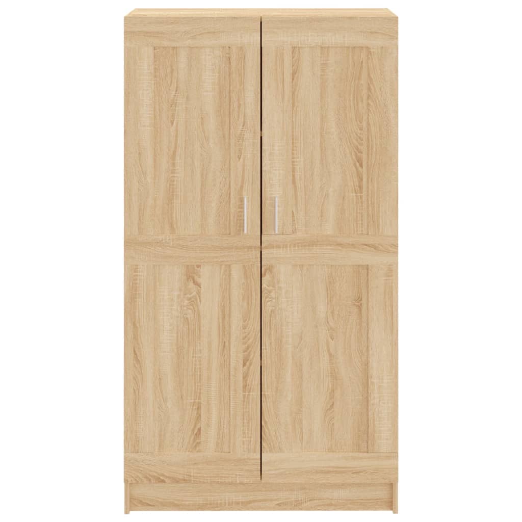 vidaXL Book Cabinet Sonoma Oak 32.5"x12"x59.1" Engineered Wood
