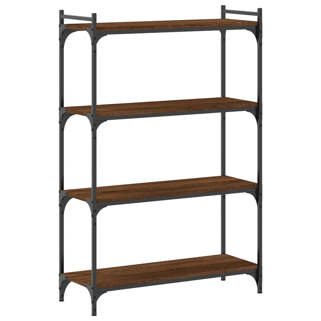 vidaXL Bookcase 4-Tier Brown Oak 31.5"x11.8"x47.2" Engineered Wood