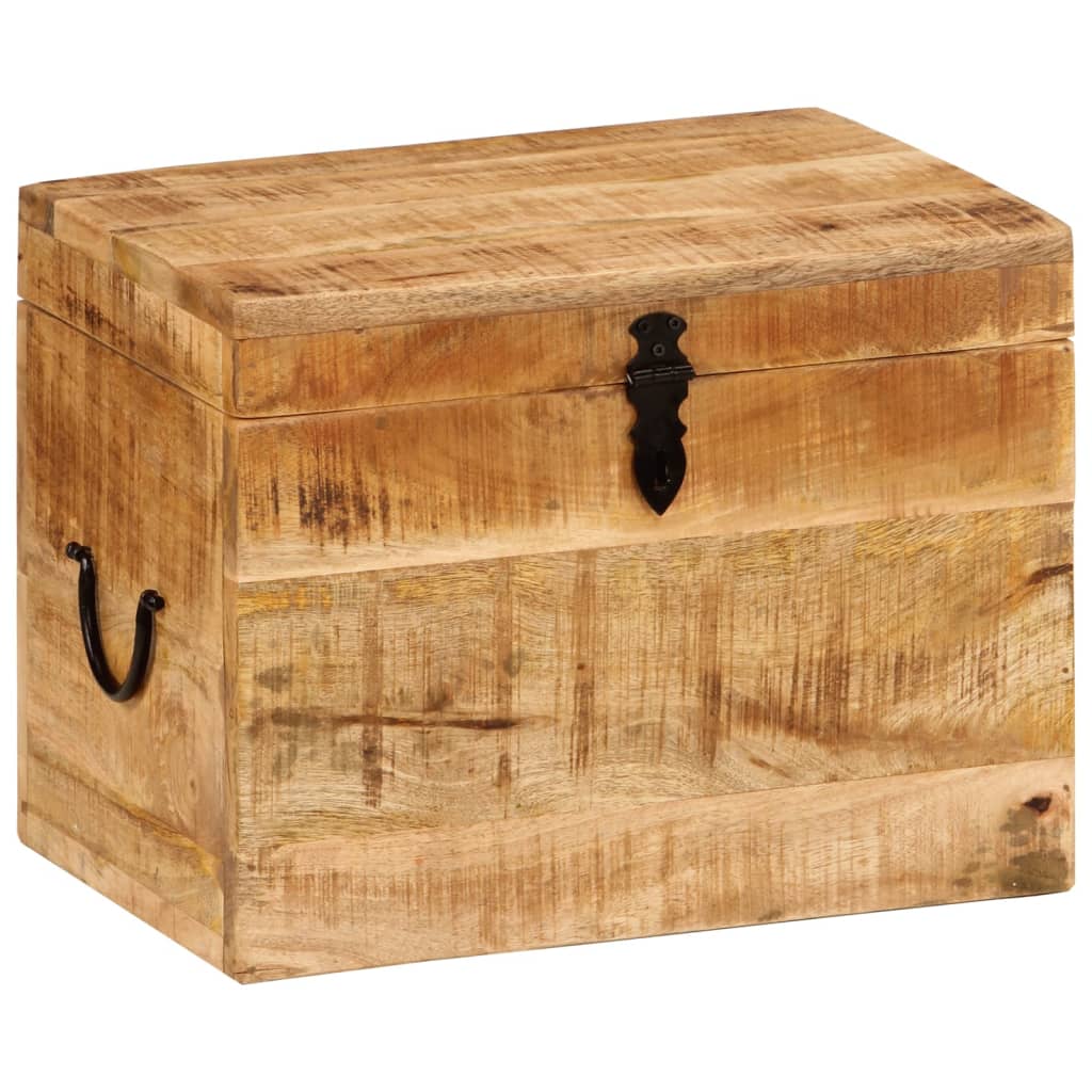vidaXL Storage Box 15.4"x11"x12.2" Solid Wood Mango