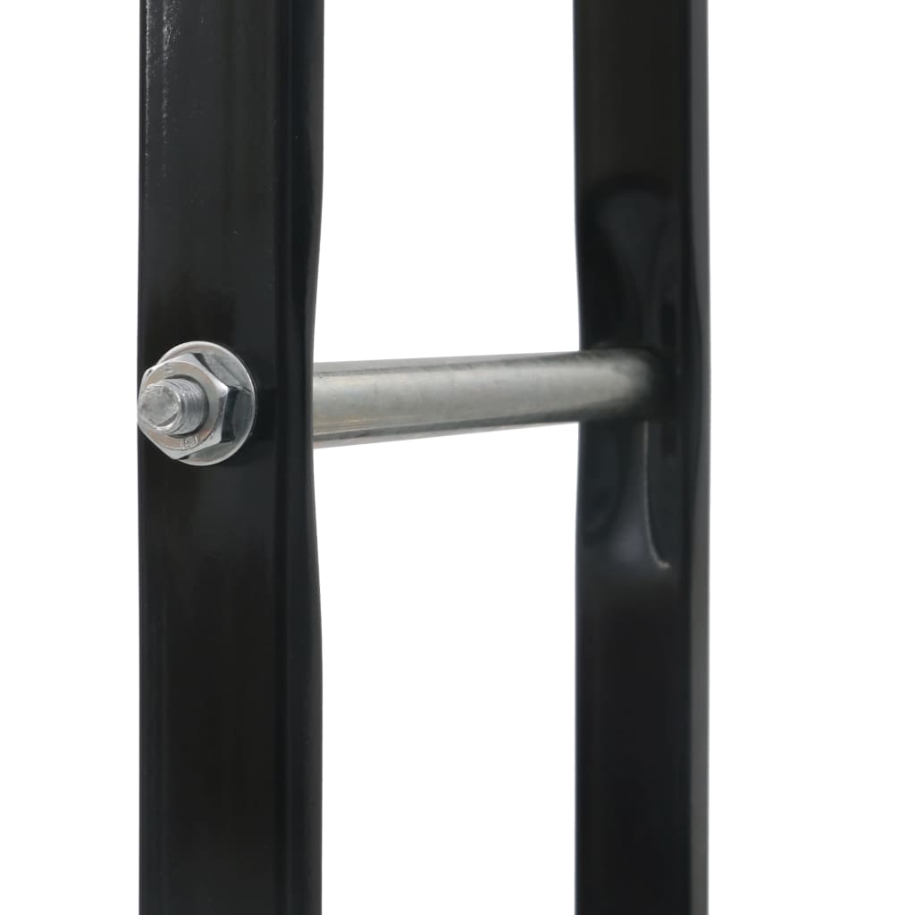 vidaXL Firewood Rack Black 31.5"x9.8"x78.7" Steel