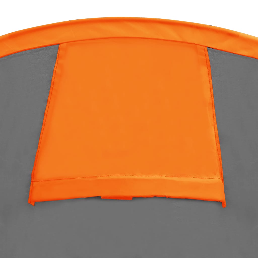vidaXL Camping Tent 4 Persons Gray and Orange