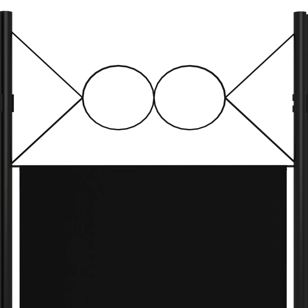 vidaXL 4-Panel Room Divider Black 63"x70.9"