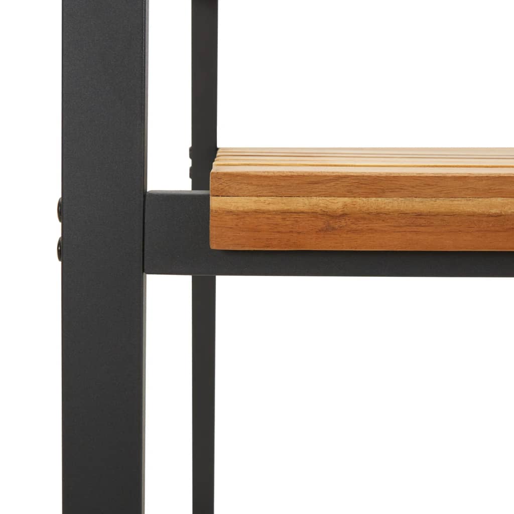 vidaXL Stackable Patio Chairs 4 pcs Solid Wood Acacia and Metal