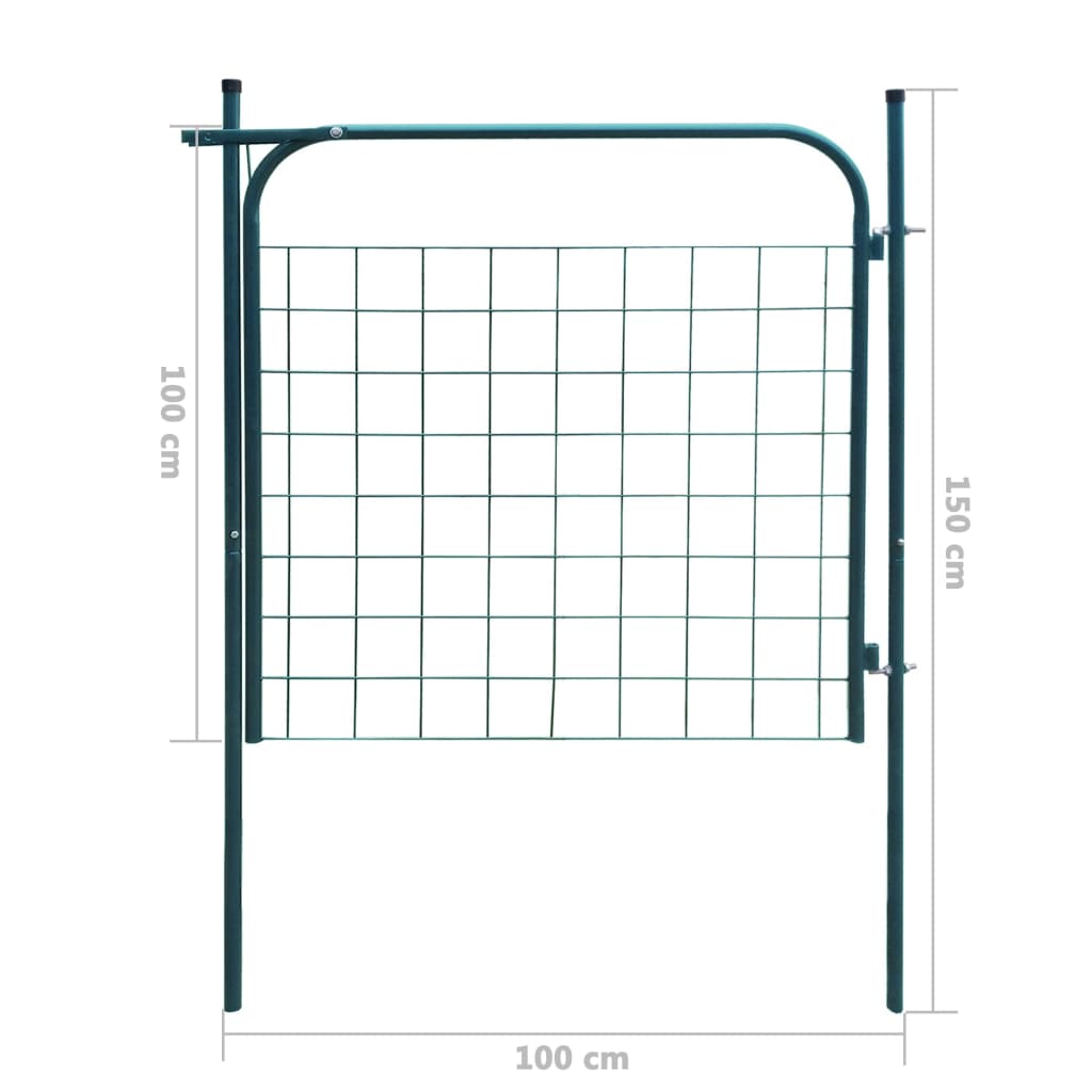 vidaXL Garden Fence Gate 39.4"x39.4" Green