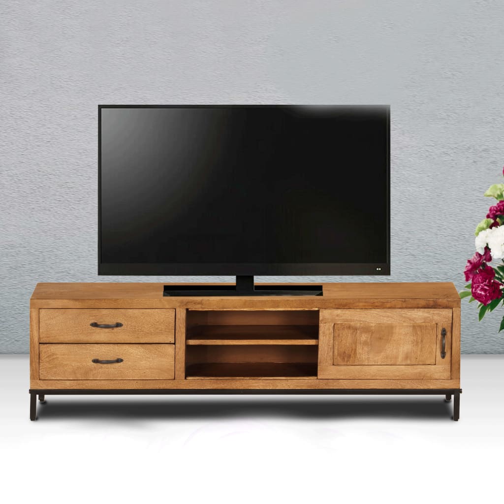 vidaXL TV Stand Solid Wood Mango 55.1"x11.8"x15.7"