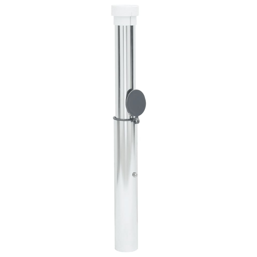 vidaXL In-Ground Parasol Base for 1.6"-2" Pole Silver Aluminum