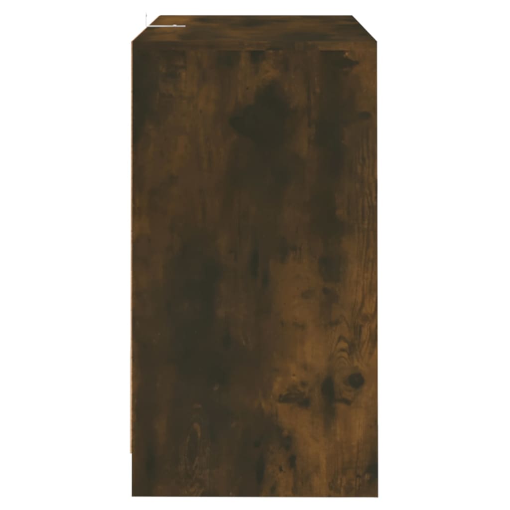 vidaXL Sideboards 2 pcs Smoked Oak 27.6"x16.1"x29.5" Engineered Wood