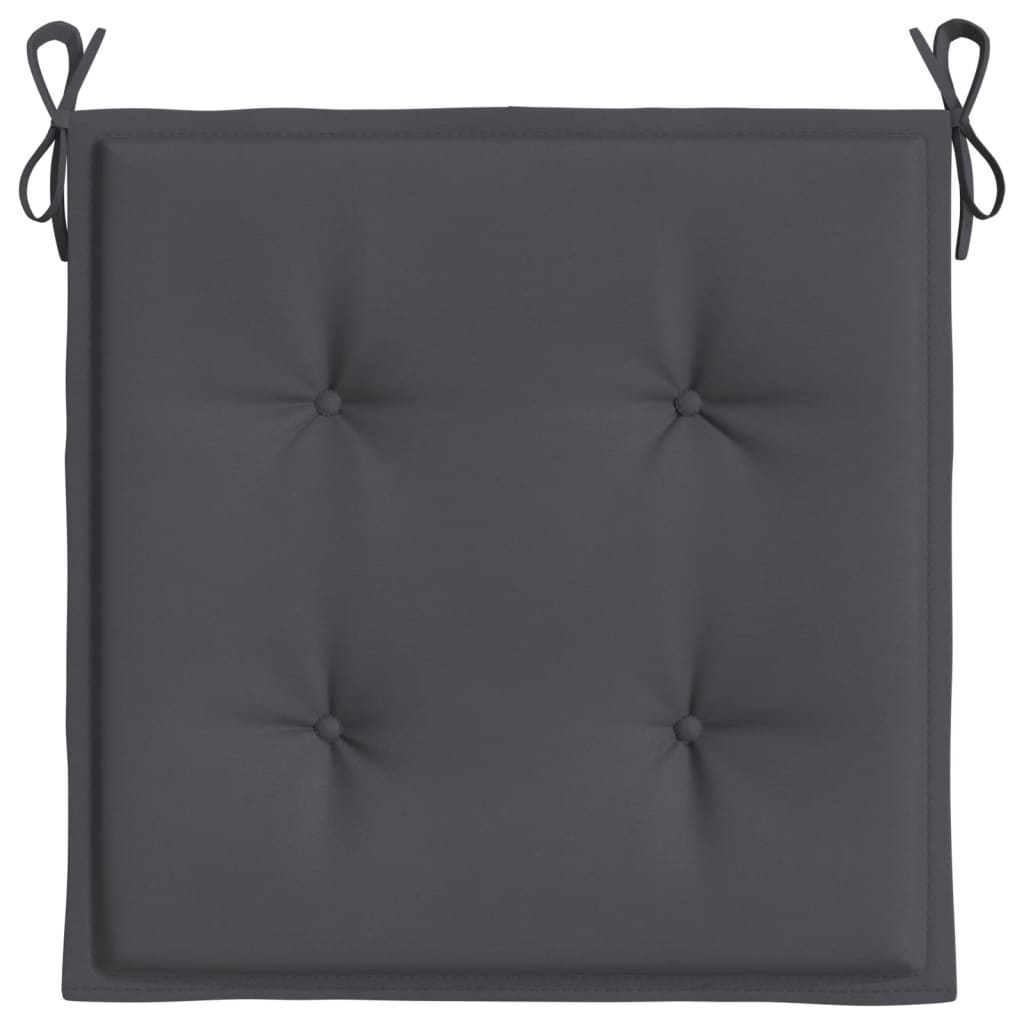 vidaXL Garden Chair Cushions 2 pcs Anthracite 15.7"x15.7"x1.2" Oxford Fabric