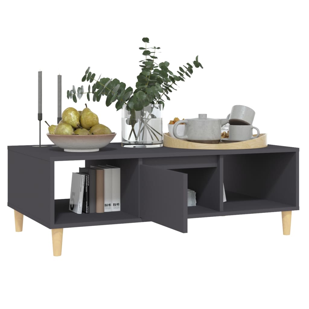 vidaXL Coffee Table Gray 40.7"x23.6"x13.8" Engineered Wood