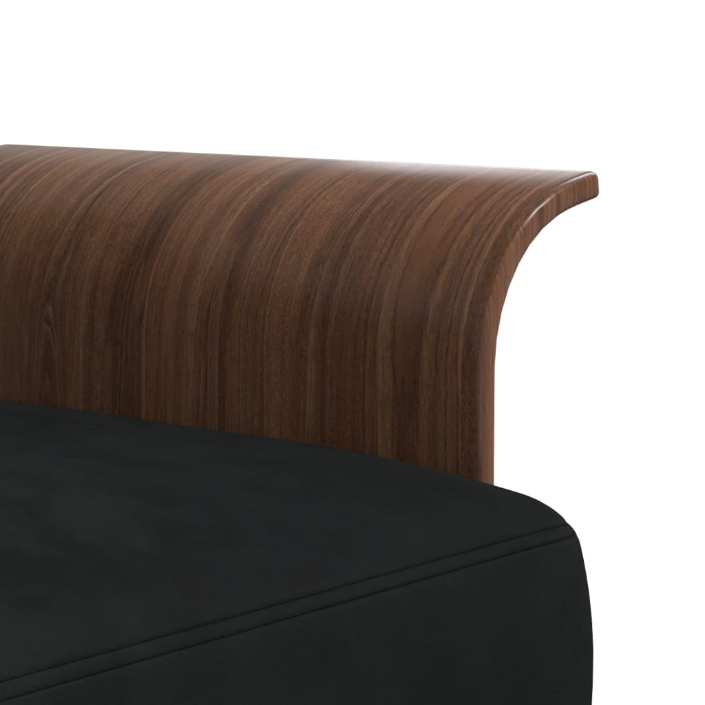 vidaXL L-shaped Sofa Black 109.8"x55.1"x27.6" Velvet