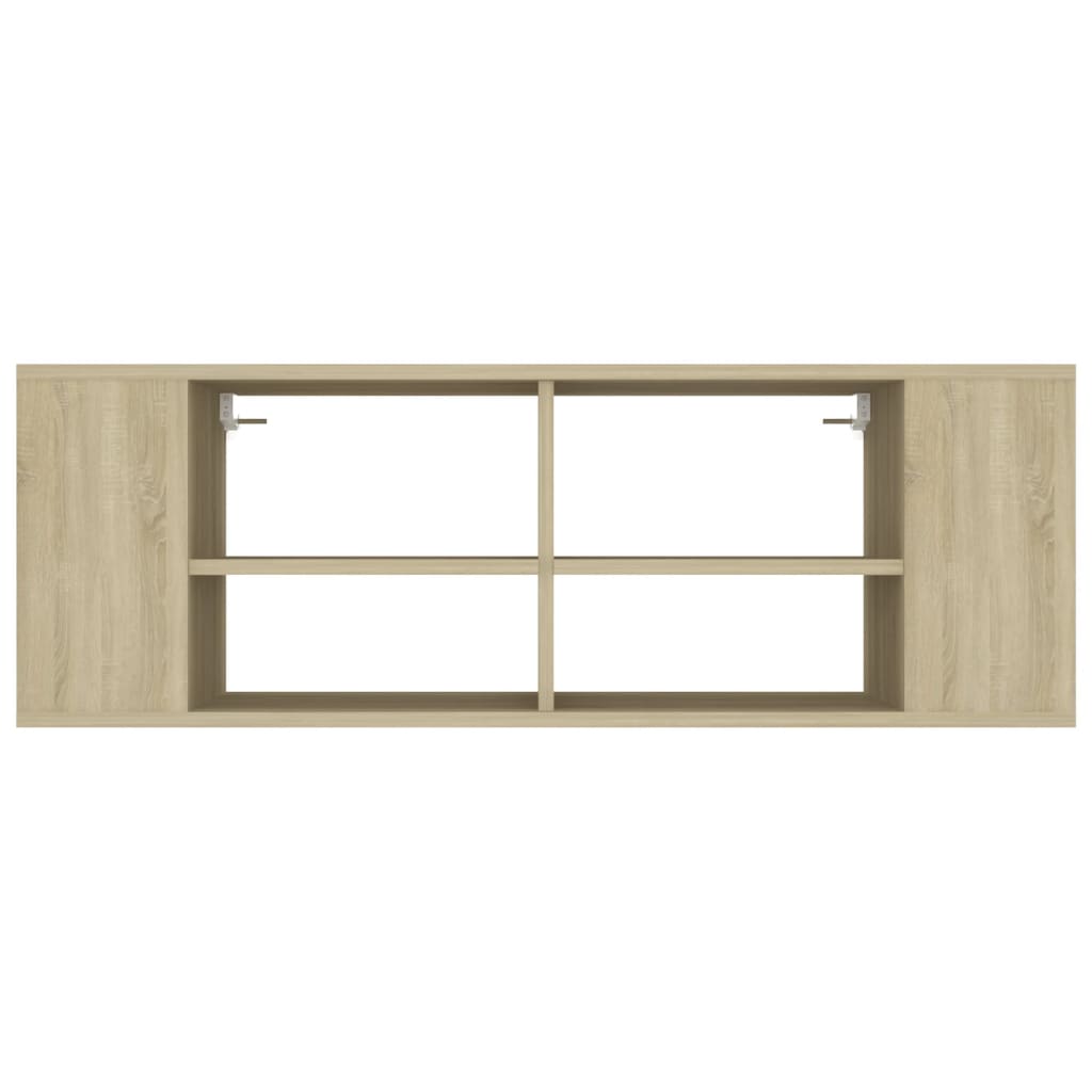 vidaXL Wall-Mounted TV Stand Sonoma Oak 40.2"x13.8"x13.8" Engineered Wood