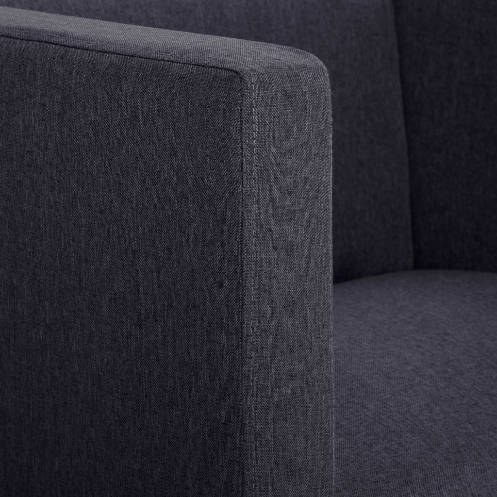 vidaXL Cube Armchair Dark Gray Fabric